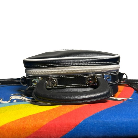 VINTAGE | Y2K “Whatever” Mini Pleather Bowling Bag w/ Detachable Crossbody Strap - Picture 5 of 16